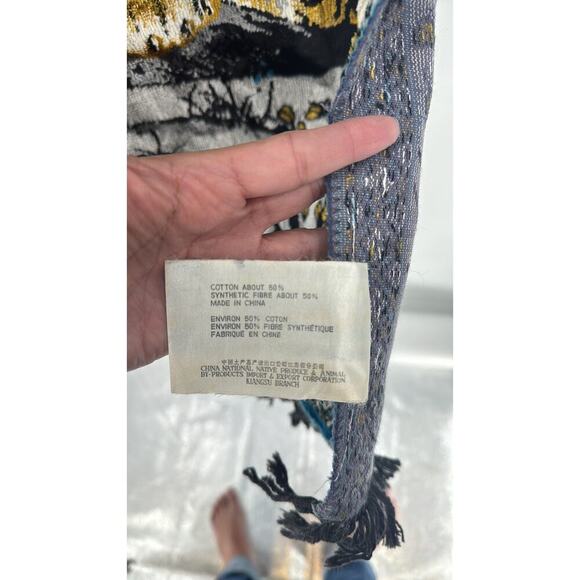 KIANGSU, CHINA STRIPED TIGER SWAN BRAND VELVETEEN TAPESTRY RUG wall decor - Picture 6 of 6